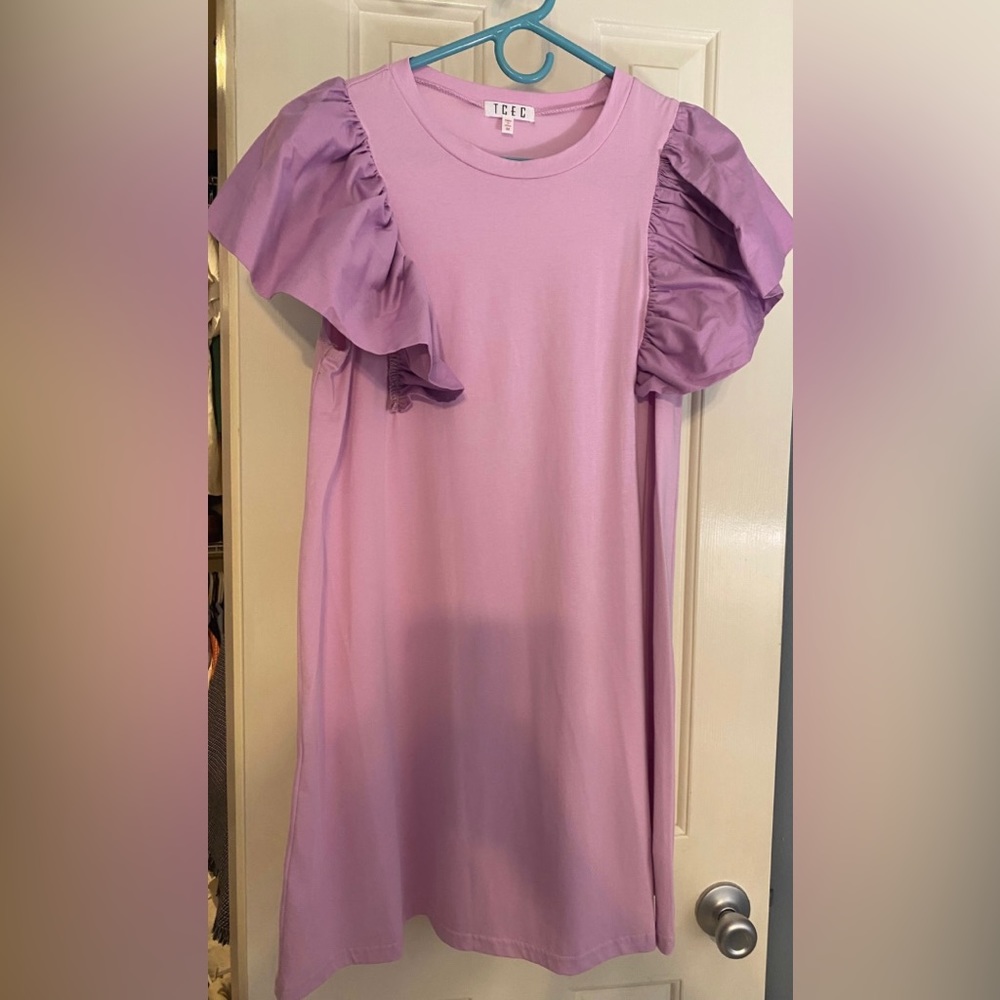 TCEC medium light purple casual dress
